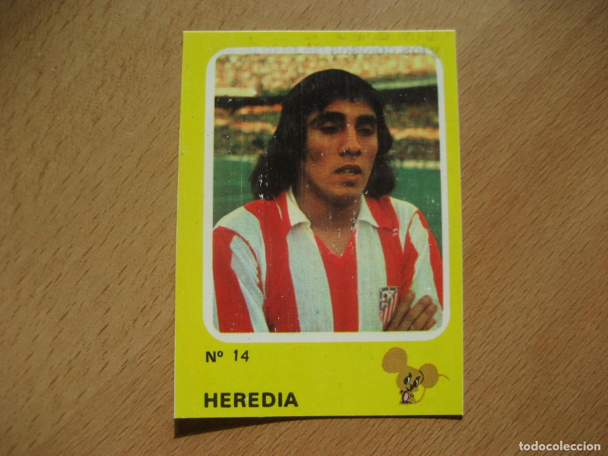 Cromos de F&uacute;tbol: CROPAN N&ordm; 14 - HEREDIA - AT. MADRID - CRUYFF Y LOS COLOSOS DE ESTA LIGA 74/75