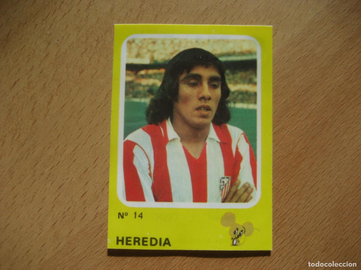 Cromos de F&uacute;tbol: CROPAN N&ordm; 14 - HEREDIA - AT. MADRID - CRUYFF Y LOS COLOSOS DE ESTA LIGA 74/75