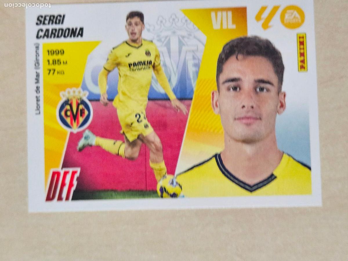 Cromos de F&uacute;tbol: CROMO N&ordm; 9 SERGI CARDONA - VILLARREAL - EDICIONES ESTE 2025-26 - 25/26 (NUEVO)