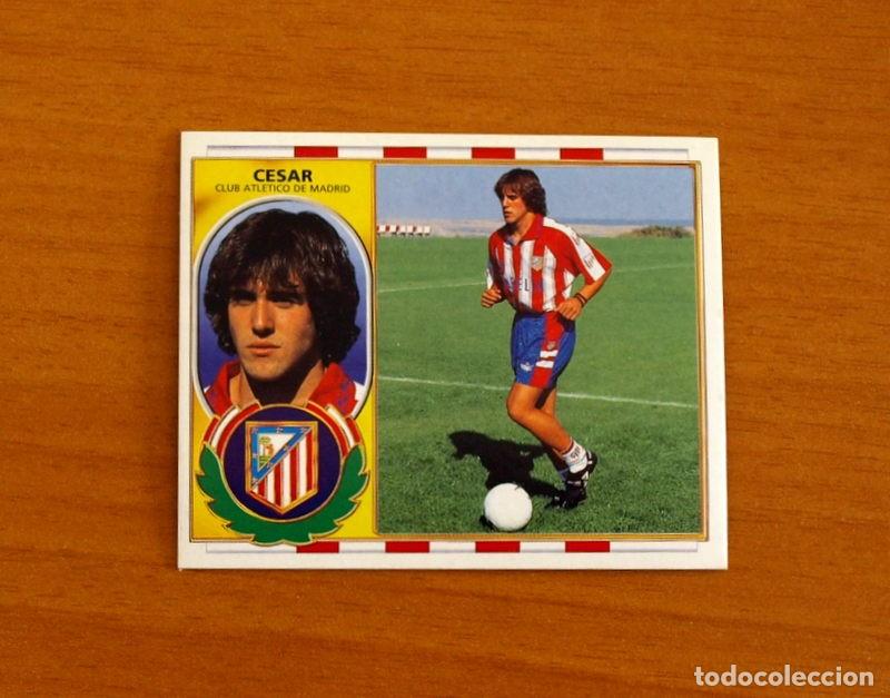 Fu&szlig;ball-Sticker: Atl&eacute;tico de Madrid - C&eacute;sar - Fichaje n&ordm; 28 - Ediciones Este Liga 1996-1997, 96-97 - Nunca Pegado