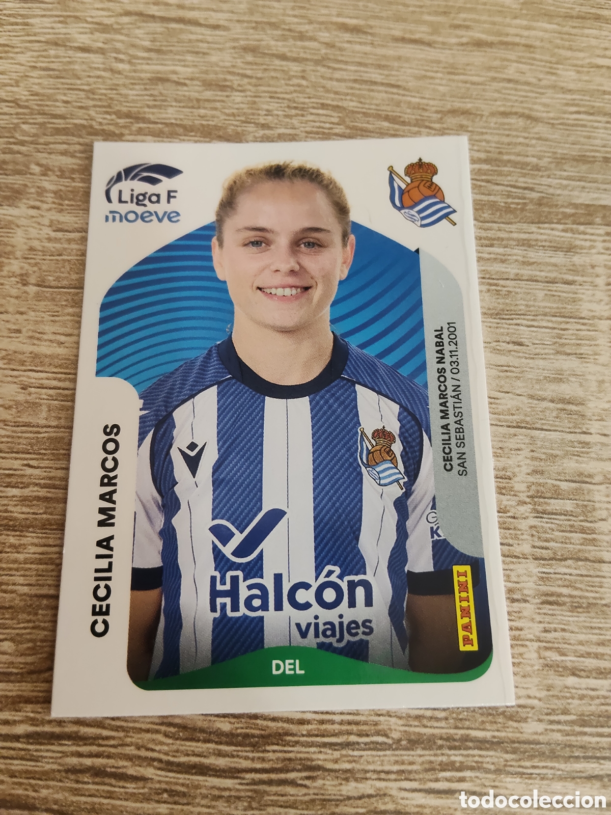 Cromos de F&uacute;tbol: Panini liga F Moeve 2025 2026 25 26 299 B Cecilia Marcos Real Sociedad