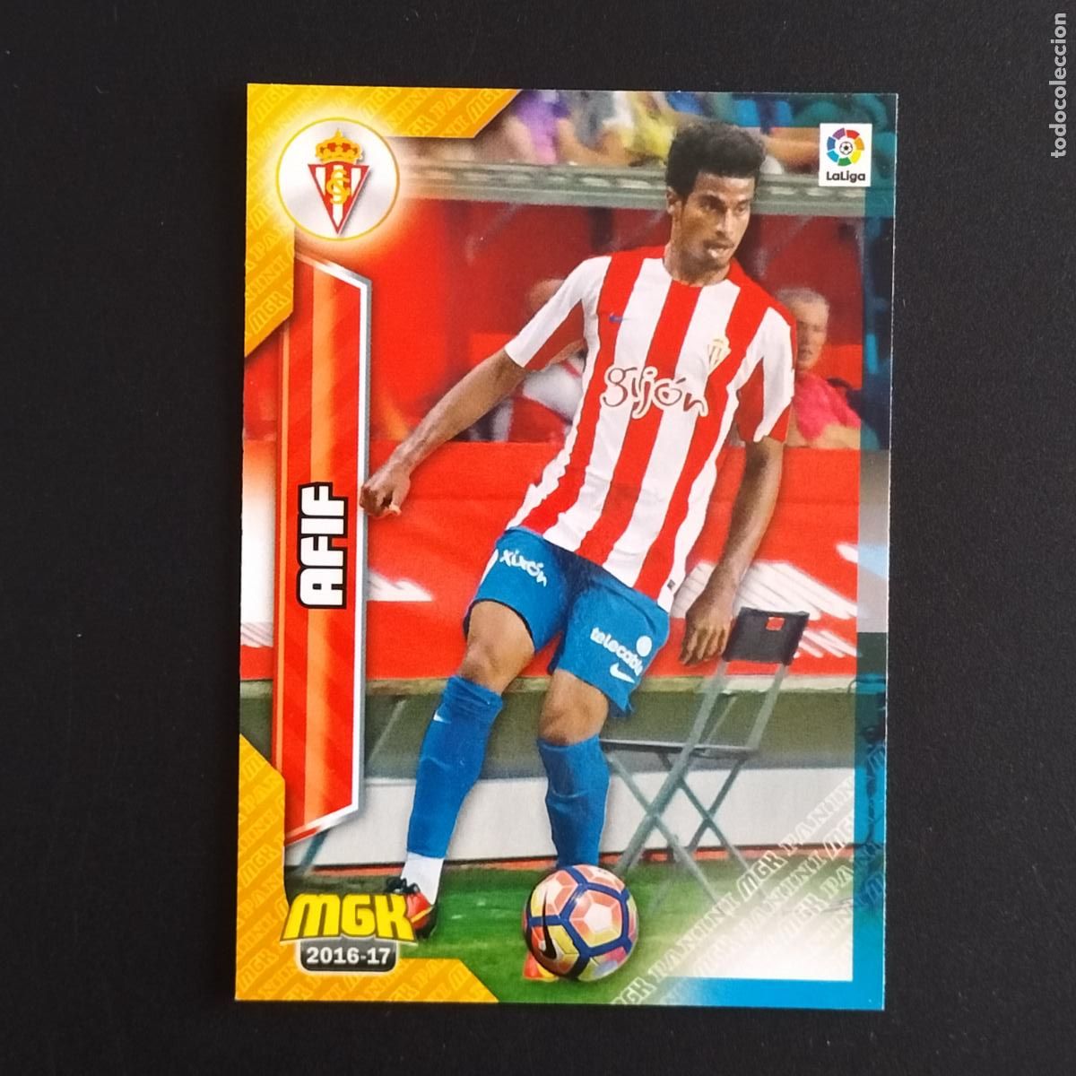 Cromos de F&uacute;tbol: MGK 477 HASSAN AFIF SPORTING GIJON CROMOS ALBUM MEGACRACKS LIGA FUTBOL 2016 2017 16 17