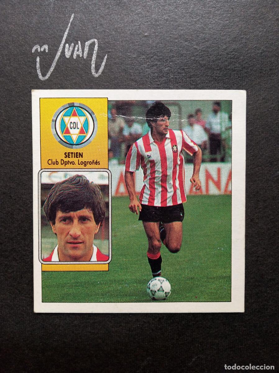 Fu&szlig;ball-Sticker: BAJA SETIEN CD LOGRO&Ntilde;ES ⚽ EDICIONES ESTE &reg; 1992 1993 LIGA FUTBOL 92 93 LEVE DESPEGADO