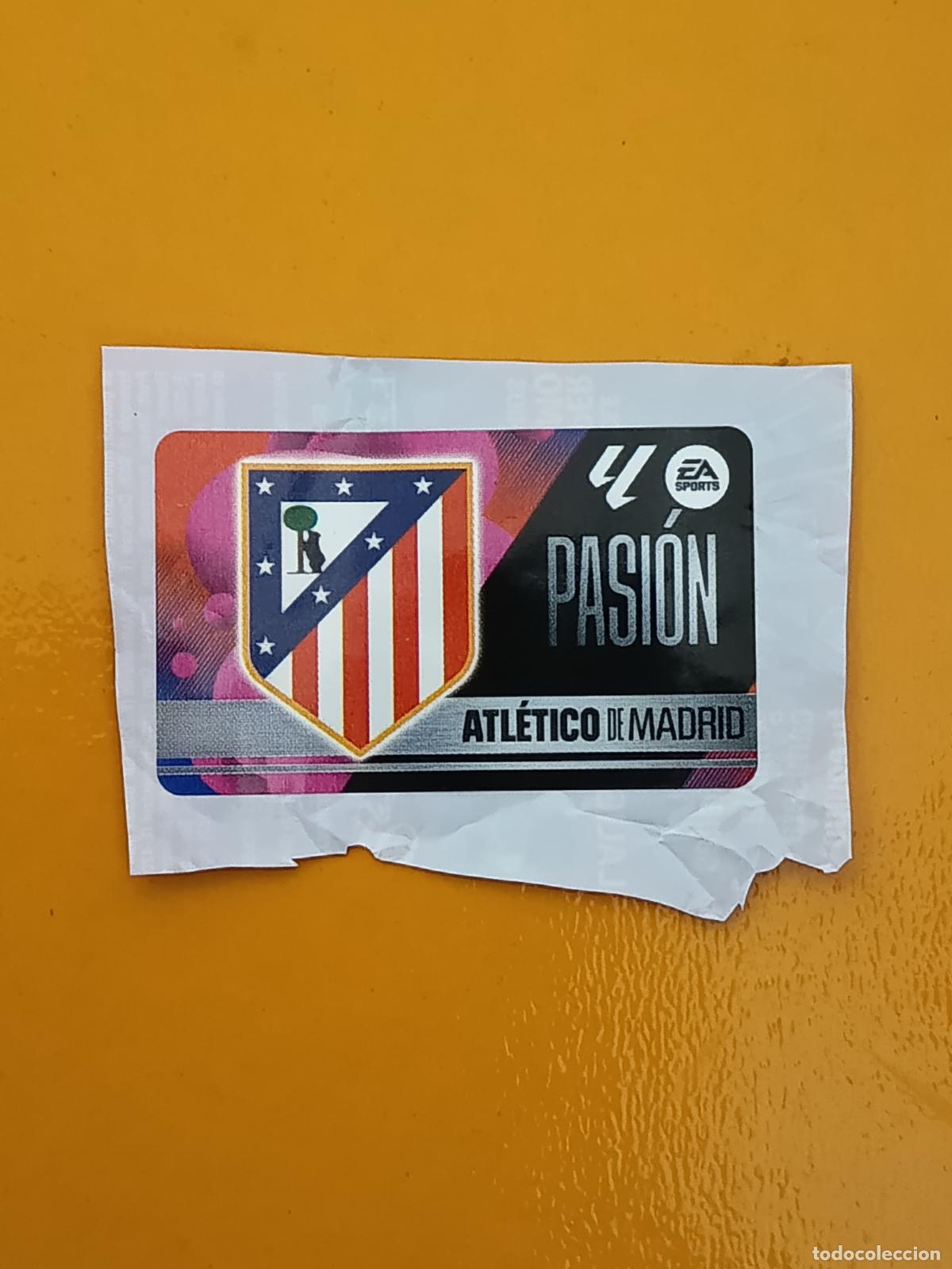 Cromos de f&uacute;tbol: ESCUDO PASI&Oacute;N. ATL&Eacute;TICO DE MADRID. CHICLES LIGA ESTE 2025-26. PANINI