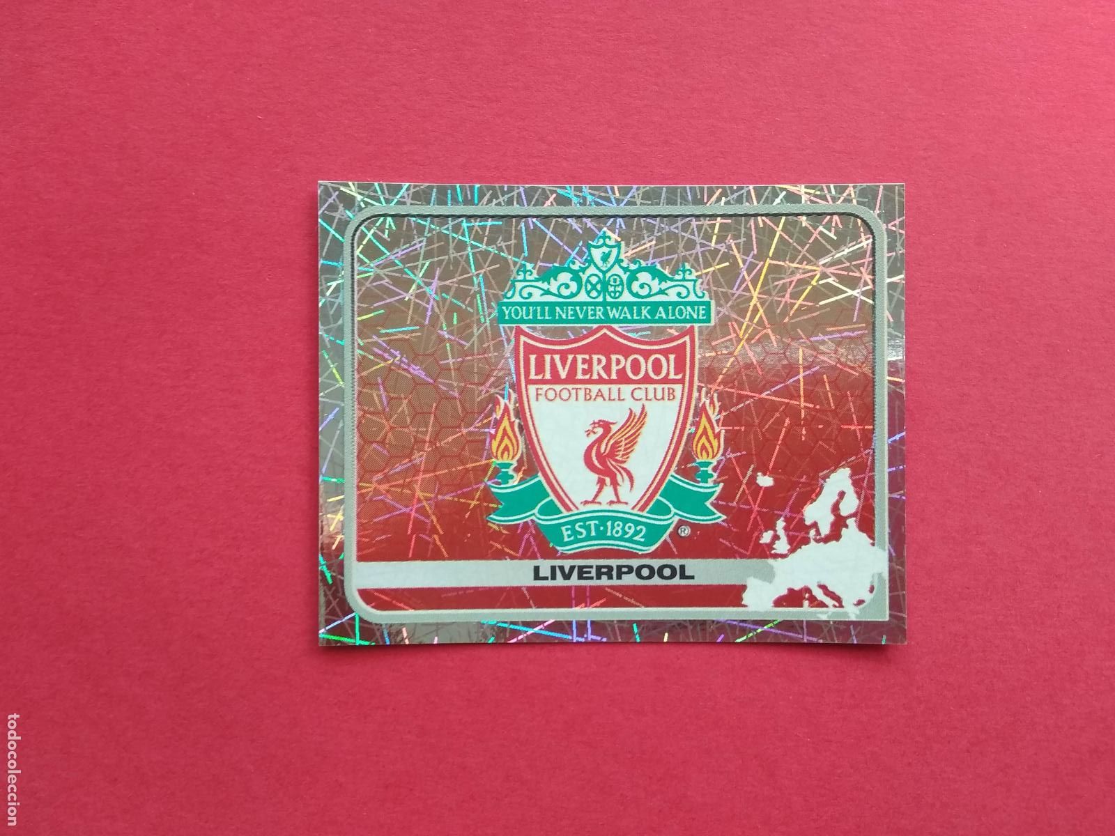 Cromos de F&uacute;tbol: PANINI CHAMPIONS OF EUROPE 1955 04 05 2004 2005 CROMO NUNCA PEGADO LIVERPOOL N&ordm; 179 ESCUDO