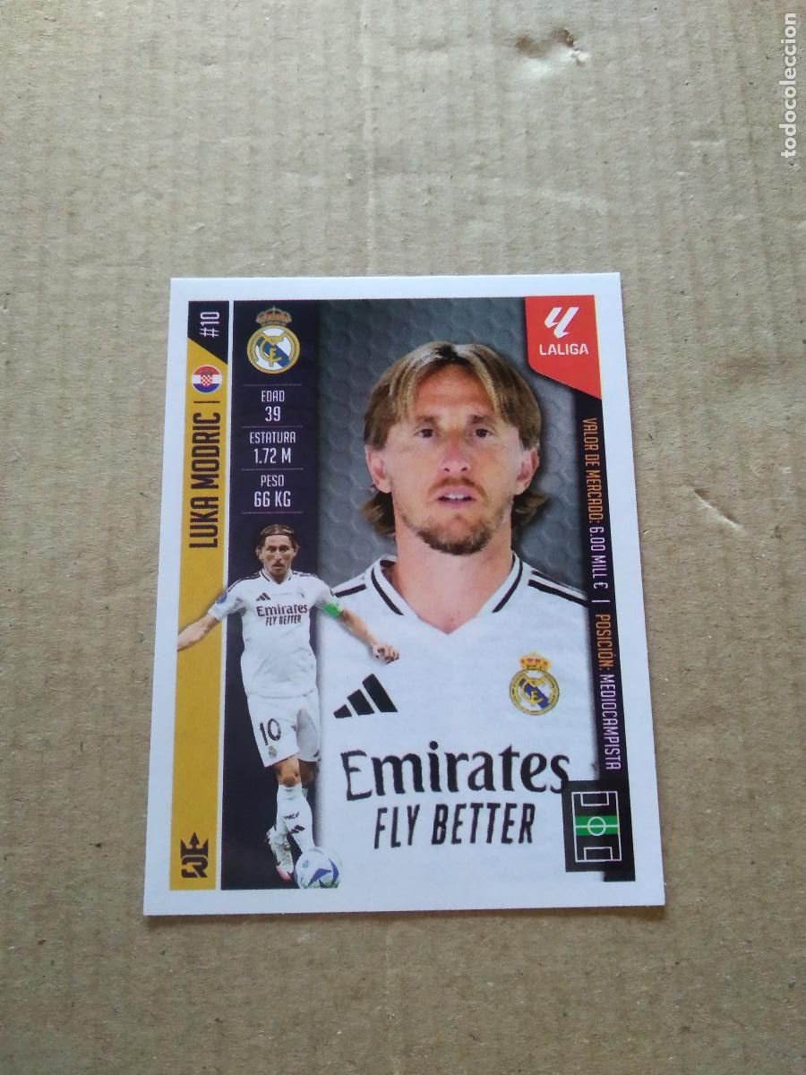 Cromos de F&uacute;tbol: 34 MODRIC REAL MADRID CROMO FUTBOL LOS REYES DEL FUTBOL MUNDIAL RANKING DE CLUBES