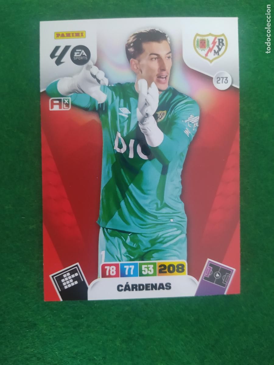 Cromos de F&uacute;tbol: adrenalyn xl 2025 2026 codigo sin activar rayo vallecano n&ordm; 273 cardenas