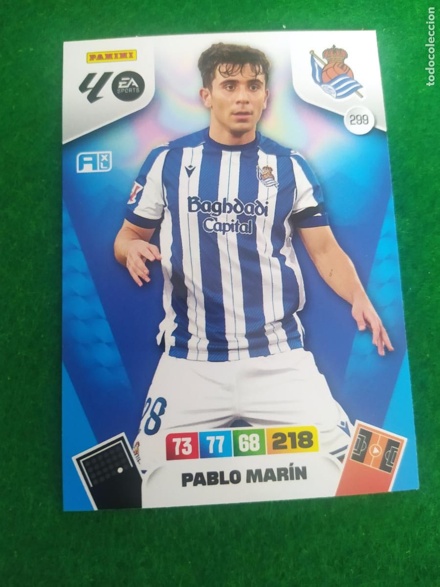 Fu&szlig;ball-Sticker: adrenalyn xl 2025 2026 codigo sin activar ral sociedad n&ordm; 299 pablo marin