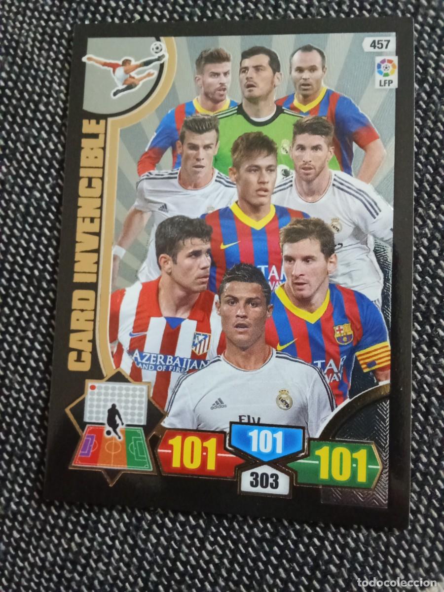 Cromos de F&uacute;tbol: Card invencible adrenalyn 2013/14 con messi y cristiano ronaldo