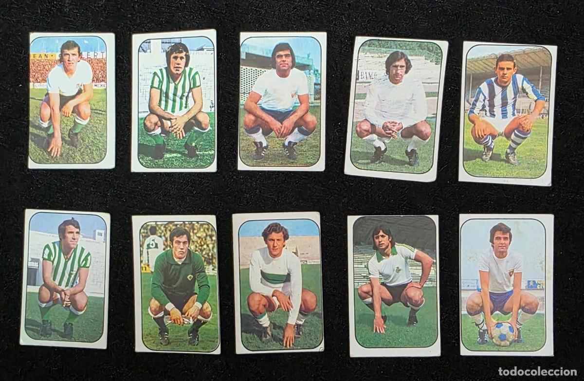 Figurine di Calcio: Lote 10 Cromos Antiguos de F&uacute;tbol A&ntilde;os 70 &ndash; Colecci&oacute;n Vintage Original