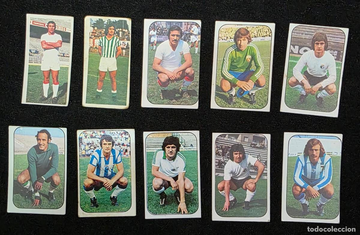 Football Stickers: Lote 10 Cromos Antiguos de F&uacute;tbol A&ntilde;os 70 &ndash; Colecci&oacute;n Vintage Original