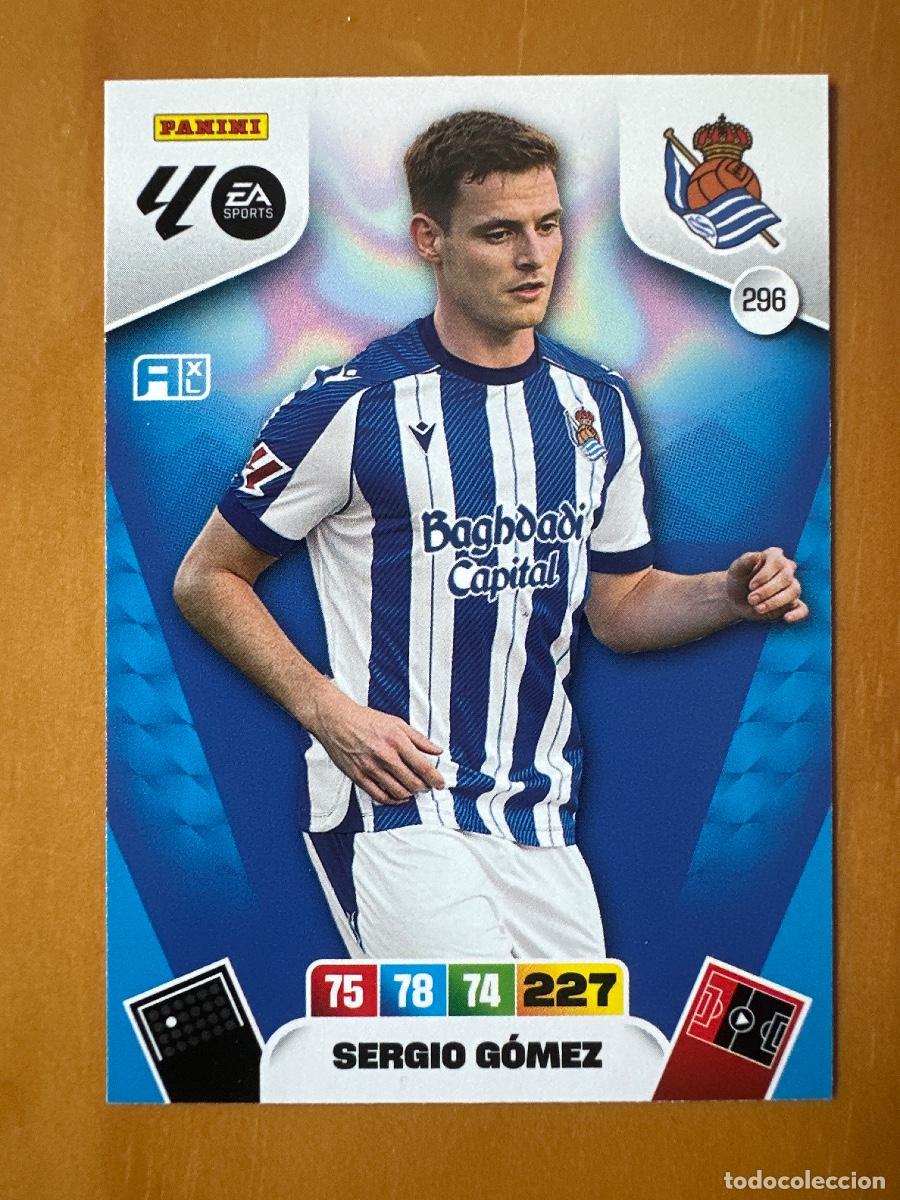 Cromos de F&uacute;tbol: 296 Sergio G&oacute;mez, Real Sociedad, Panini Adrenalyn XL La Liga 2025 2026 25 26