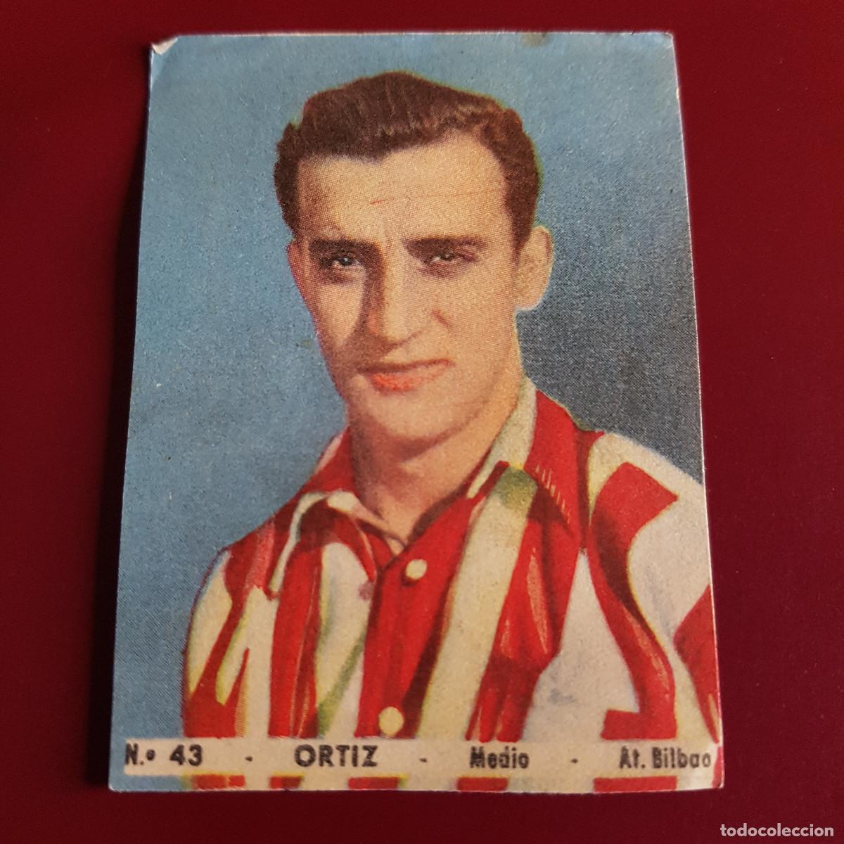 Cromos de f&uacute;tbol: BRUGUERA - FOTO DEPORTE - 1943 1944 - 43 44 - BILBAO - 43 ORTIZ - RECUPERADO - MARGEN RECORTADO