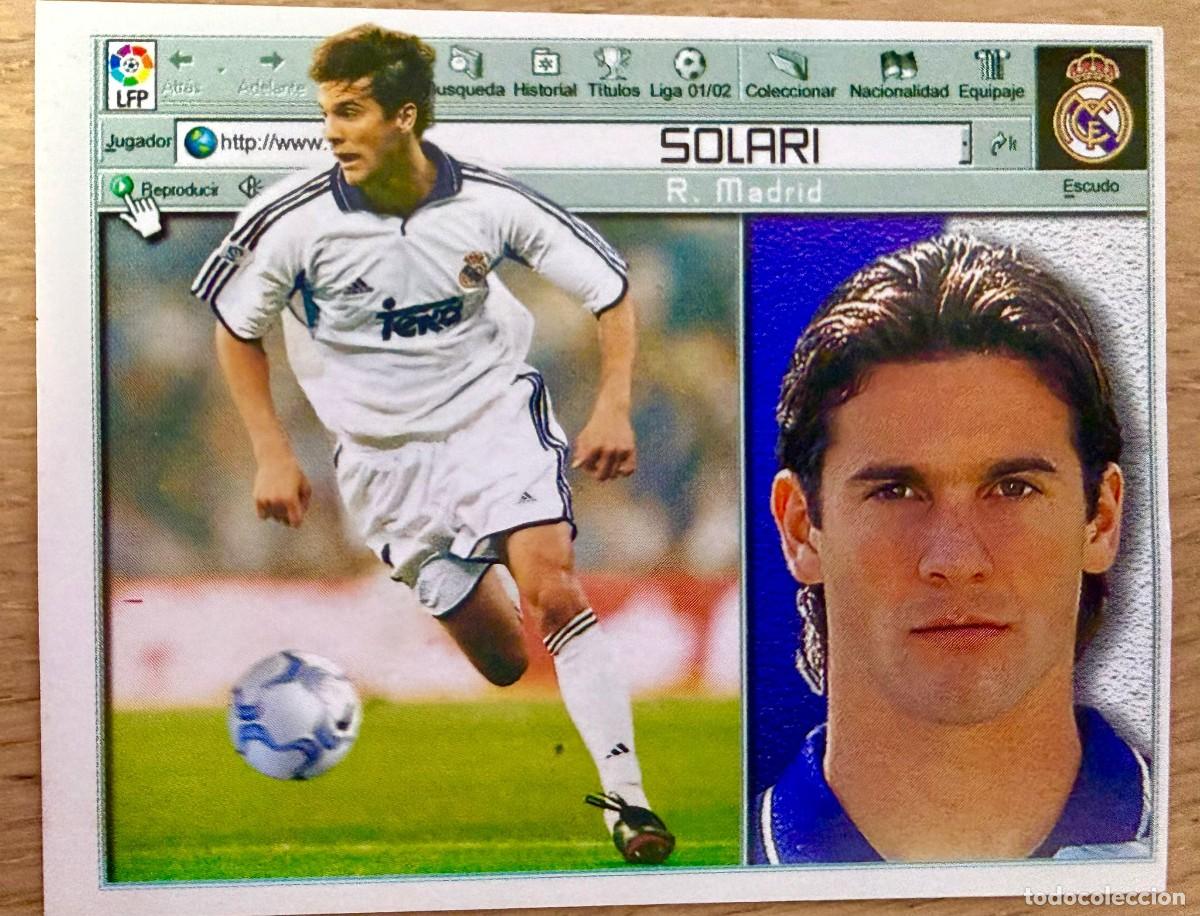 Cromos de F&uacute;tbol: SOLARI REAL MADRID 01 02 2001 2002 LIGA ESTE PANINI SIN PEGAR
