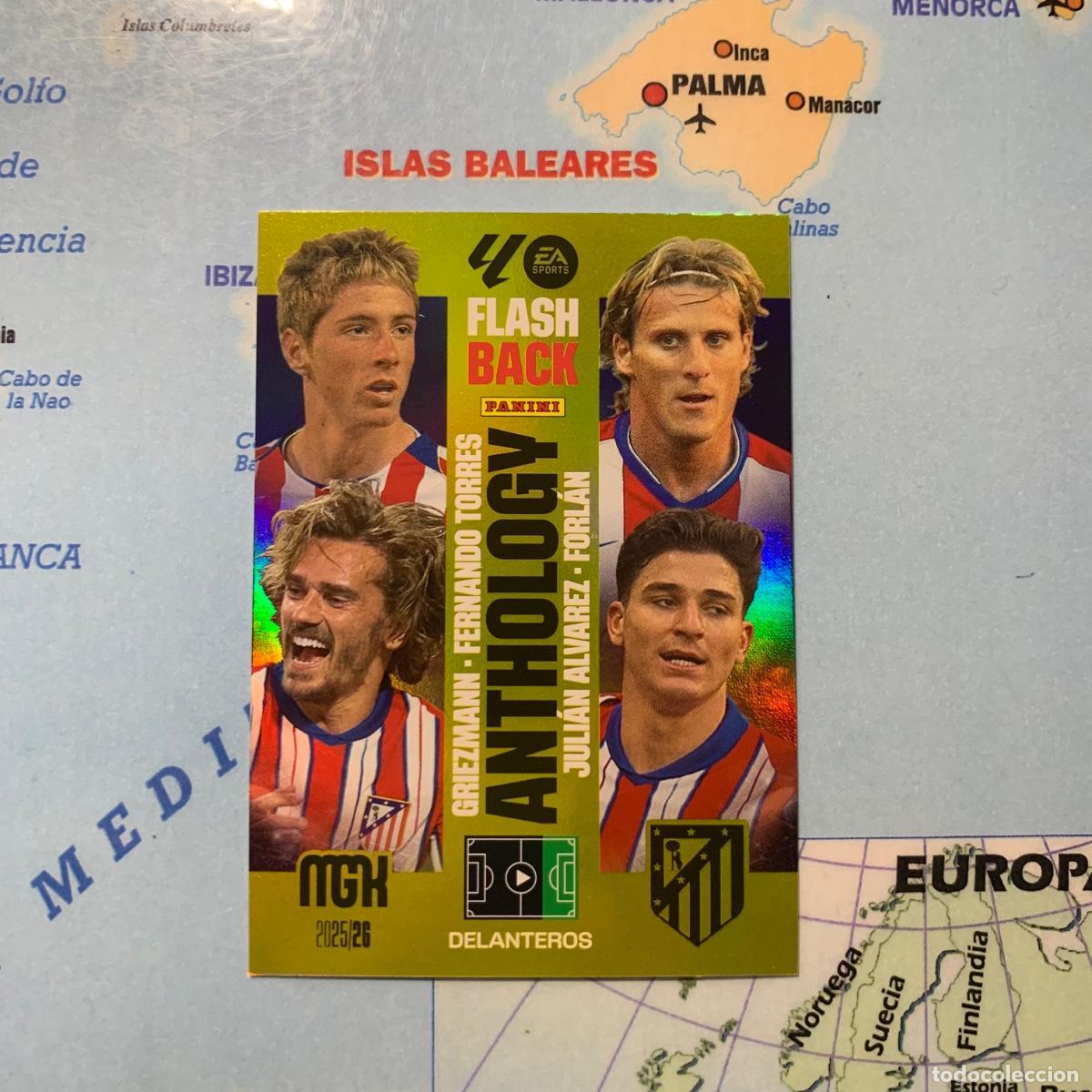 Cromos de F&uacute;tbol: Flashback Anthology n&uacute;mero 434 del Atl&eacute;tico de Madrid megacracks 25-26 2025-2026