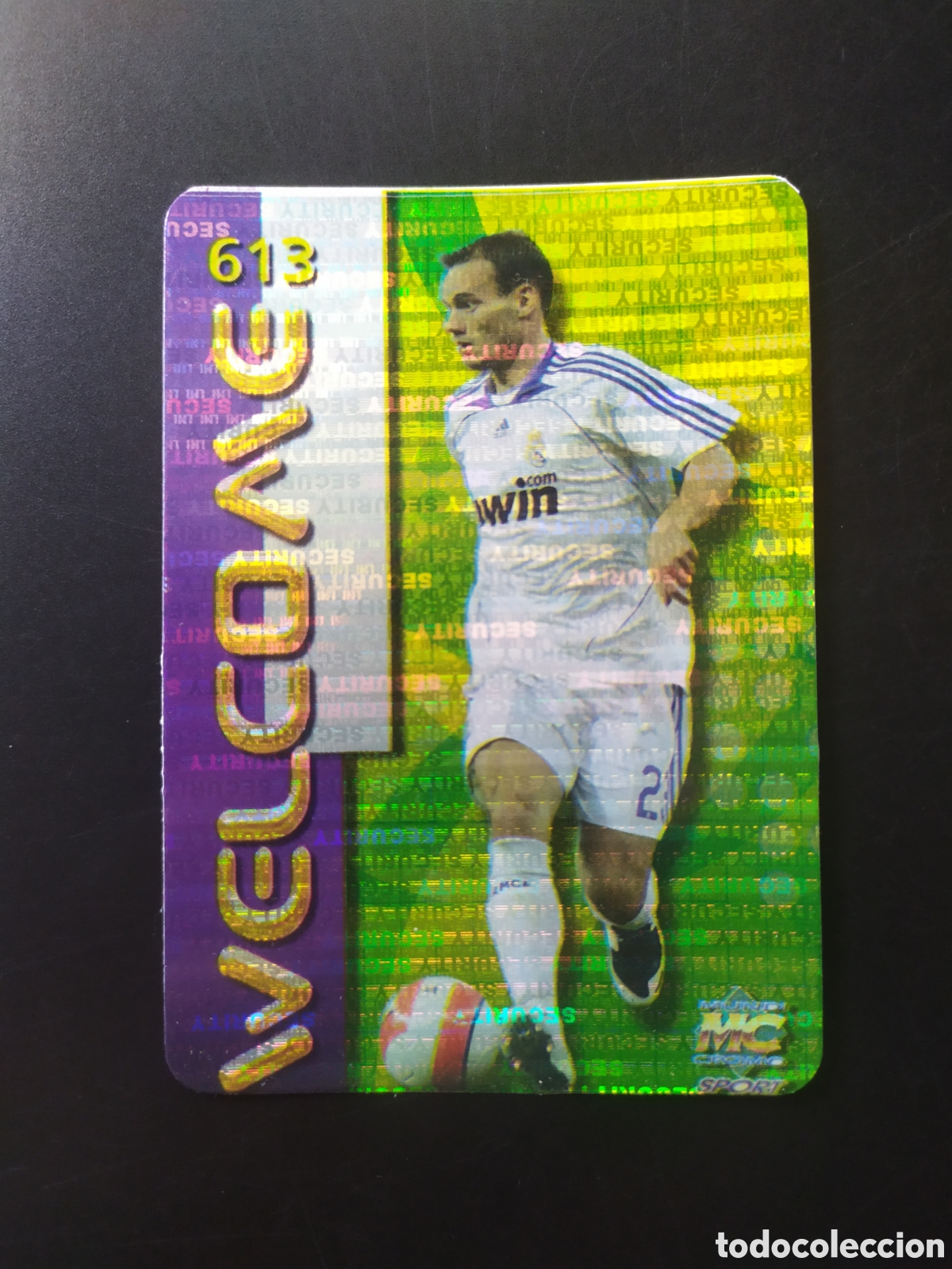 Cromos de f&uacute;tbol: Mundicromo fichas Liga 2007 2008 07 08 Sneijder welcome brillo security n&deg; 613 Real Madrid