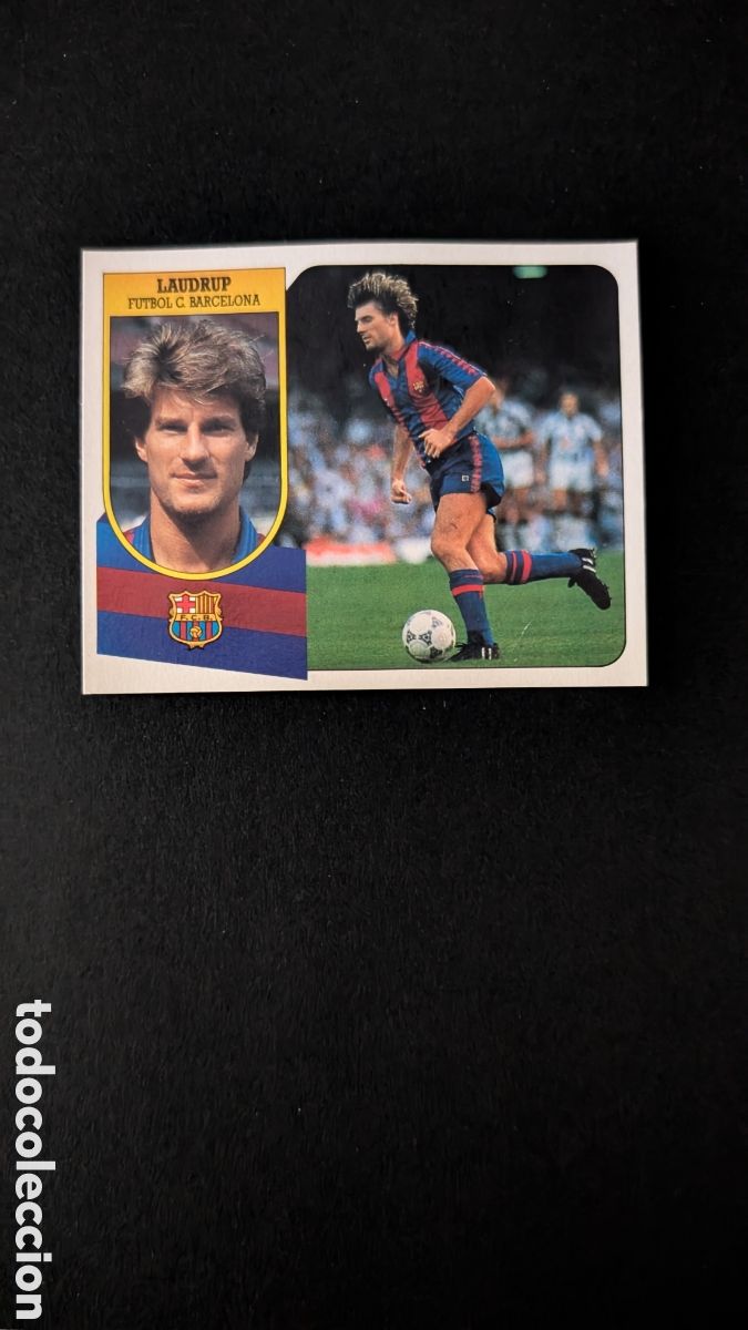 Cromos de F&uacute;tbol: LAUDRUP BARCELONA CARTON LIGA ESTE 1991/92 91 92 RECUPERADO DESPEGADO