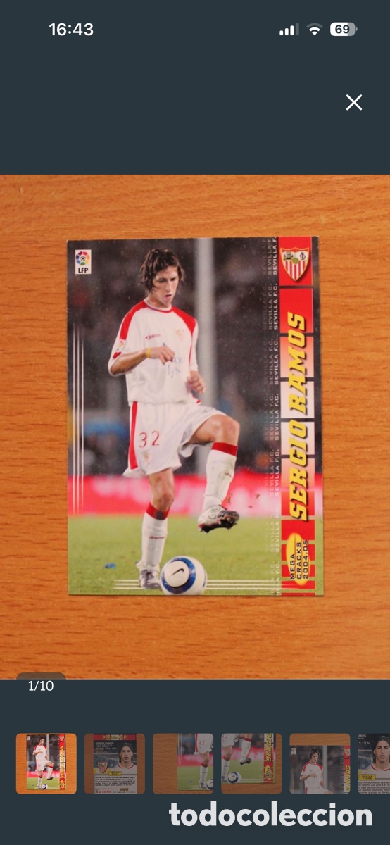 Cromos de f&uacute;tbol: Cromo Sergio Ramos rookie - Foto 1