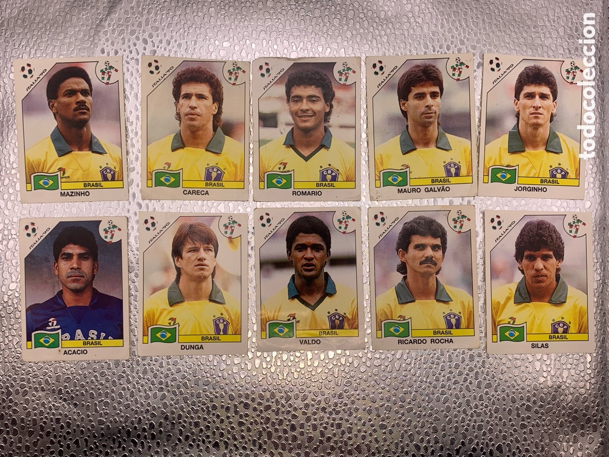 Figurine di Calcio: Lote x10 Cromos FUTBOL ITALIA 90 - BRASIL