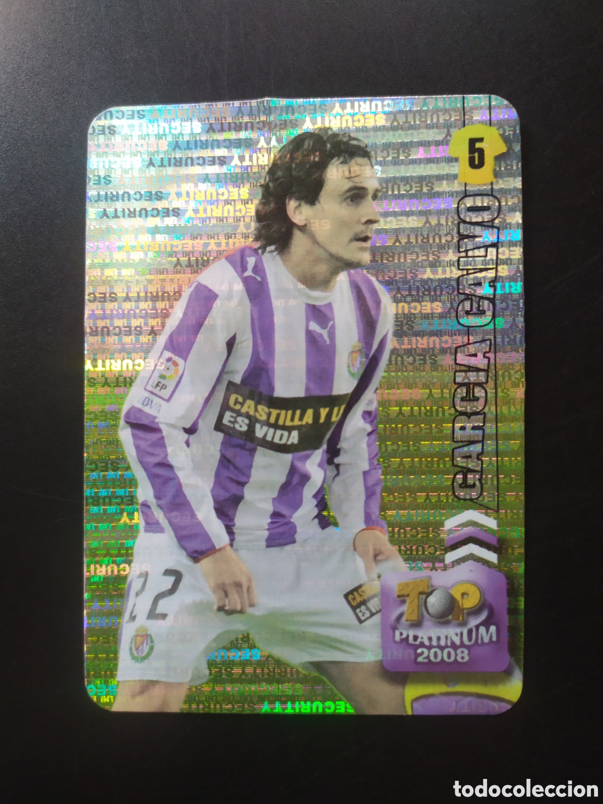 Cromos de Futebol: Mundicromo fichas Liga 2008 07 08 Garc&iacute;a Calvo top platinum brillo security n&deg; 693 Valladolid