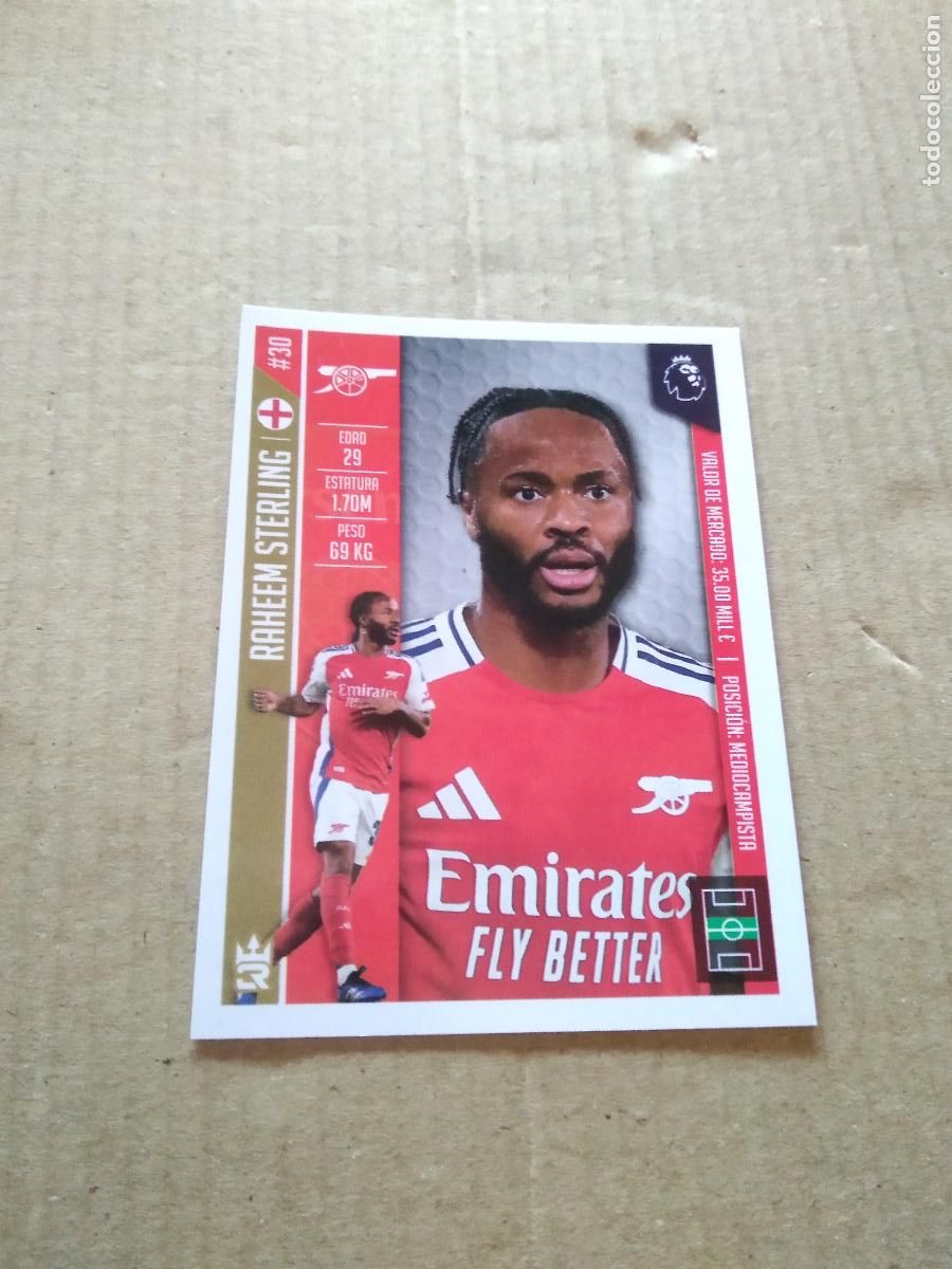 Fu&szlig;ball-Sticker: 242 STERLING ARSENAL CROMO FUTBOL LOS REYES DEL FUTBOL MUNDIAL RANKING DE CLUBES