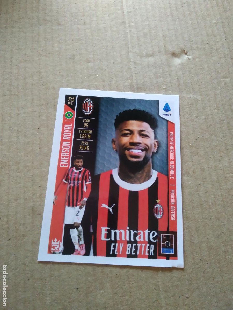 Figurine di Calcio: 252 EMERSON ROYAL AC MILAN CROMO FUTBOL LOS REYES DEL FUTBOL MUNDIAL RANKING DE CLUBES