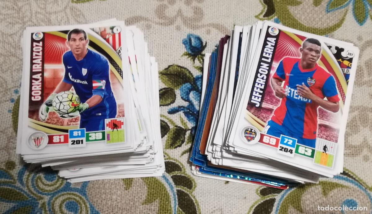 Cromos de Futebol: Lote de 262 cromos del album de futbol Adrenalyn, temporada 2015-16; Panini - Todos diferentes