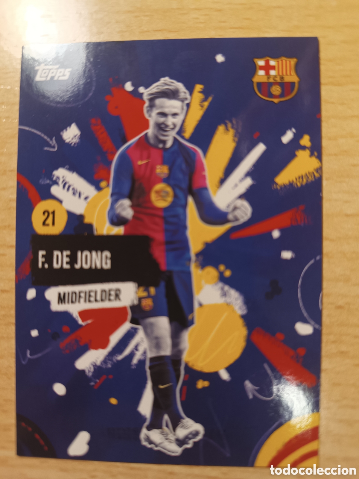 Cromos de F&uacute;tbol: 26 F. FRENKIE DE JONG RUMBA FC BARCELONA TEAM SET 2024 2025 TOPPS 24 25