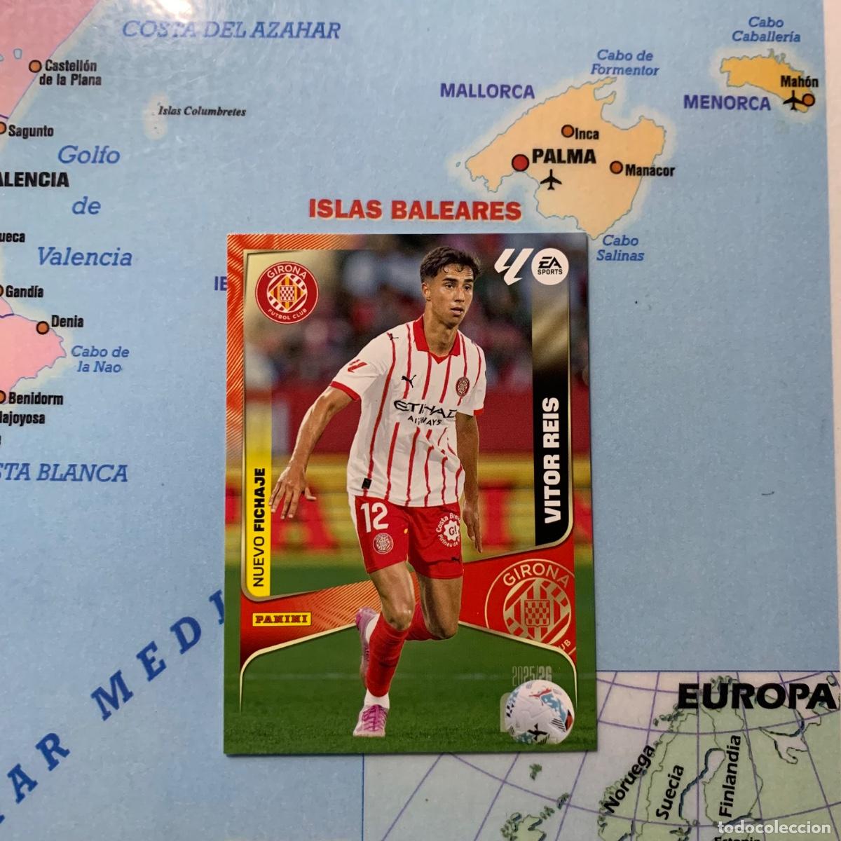 Cromos de F&uacute;tbol: Vitor Re&iacute;s nuevo fichaje n&uacute;mero 474 del Girona Megacracks 25-26 2025-2026
