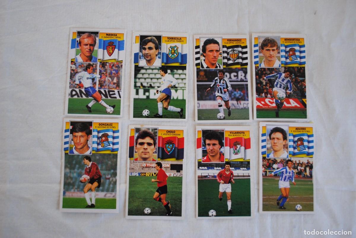 Figurine di Calcio: CROMOS DE FUTBOL , LIGA 90 - 91 . LOTE DE 8 .