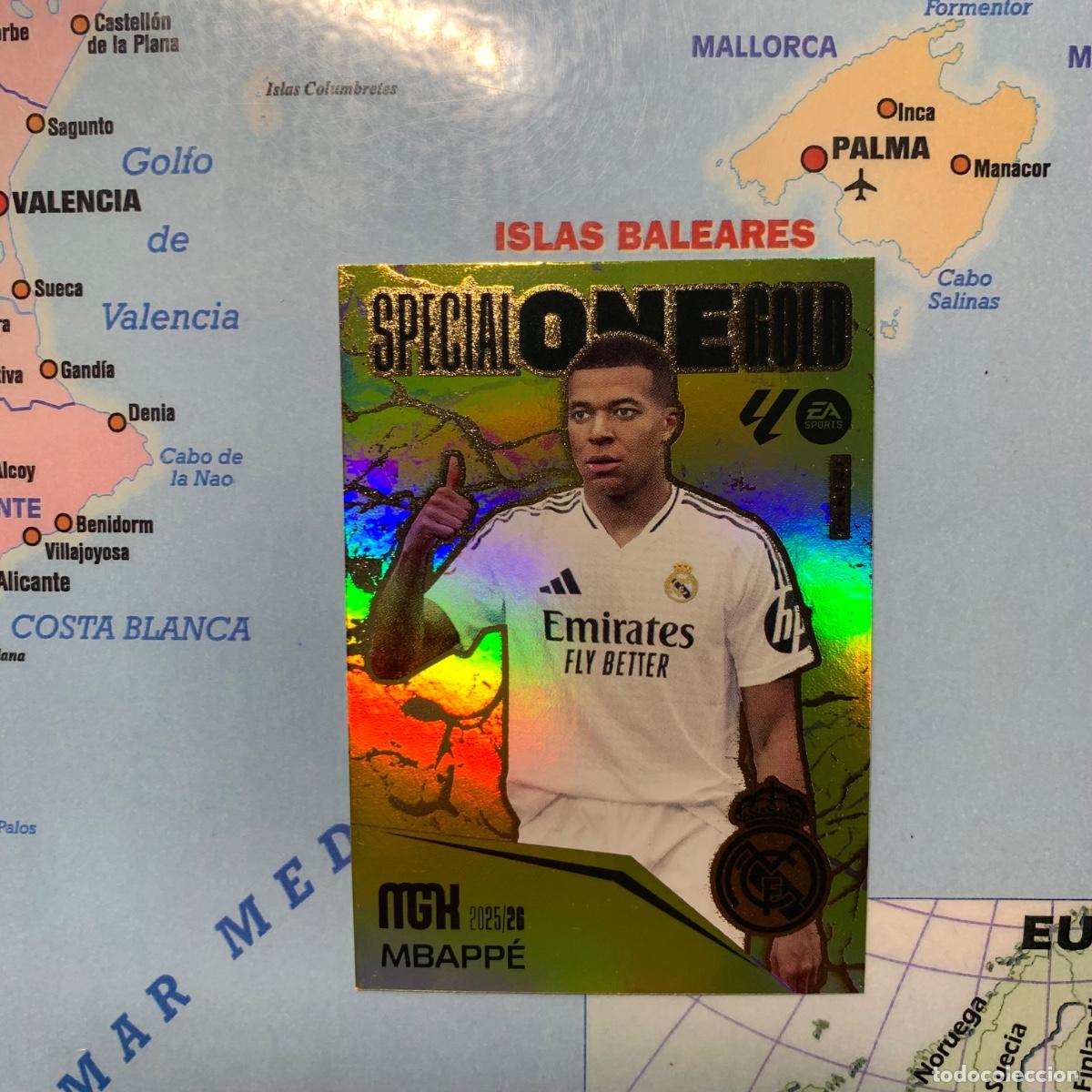 Cromos de F&uacute;tbol: Mbappe Special One Gold Del Real Madrid megacracks 25-26 2025-2026