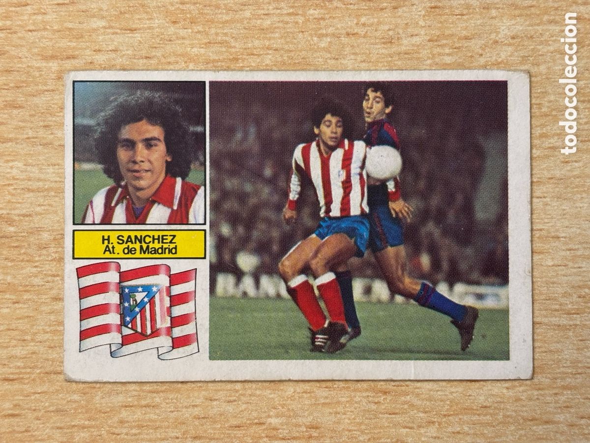 Football Stickers: Hugo S&aacute;nchez Atletico de Madrid Ediciones Este 82 83 muy buen estado sin pegar.