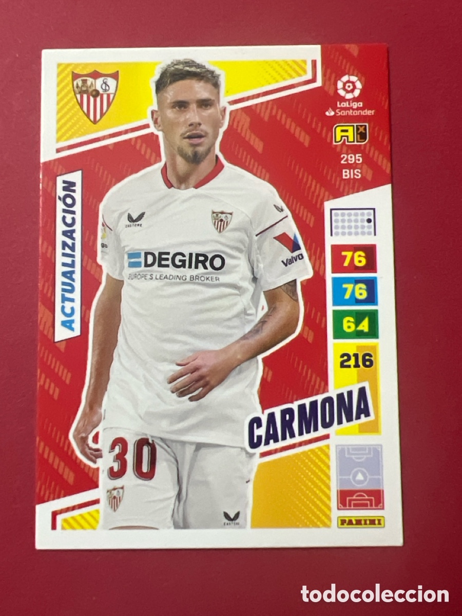 Cartes &agrave; collectionner de Football: C337. FICHA N&ordm; 295 BIS - CARMONA - ADRENALYN 22 23 - PANINI 2022 - 23 - CROMO - ACTUALIZACION