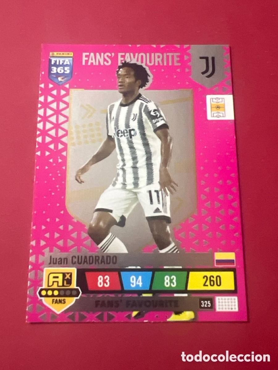 Cromos de F&uacute;tbol: C359. Juan Cuadrado n&deg;325 FANS' FAVOURITE Adrenalyn XL Fifa 365 2023