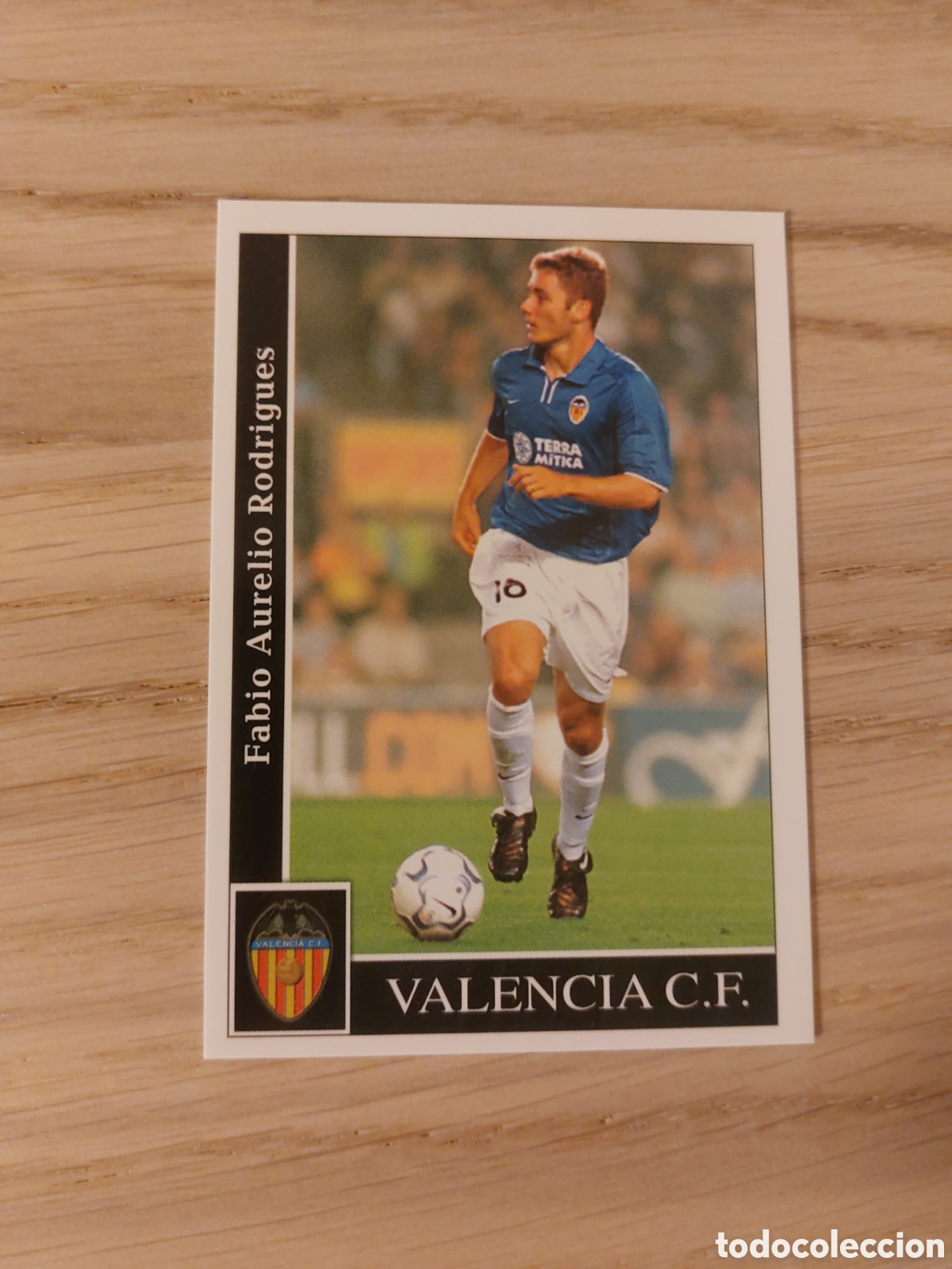 Fu&szlig;ball-Sticker: 93 FABIO AURELIO ERROR VALENCIA FICHAS LIGA MUNDICROMO 2001 2002 01 02