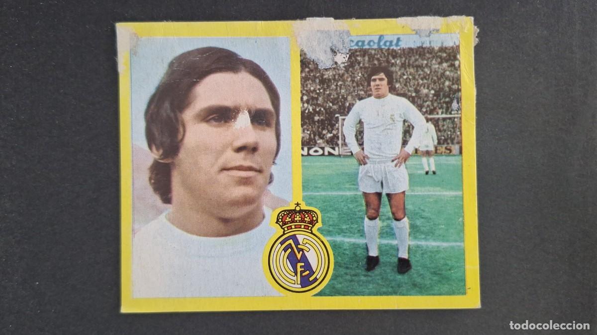 Fu&szlig;ball-Sticker: L1 SANTILLANA REAL MADRID LIGA ESTE 1972 1973 72 73 RECUPERADO DESPEGADO