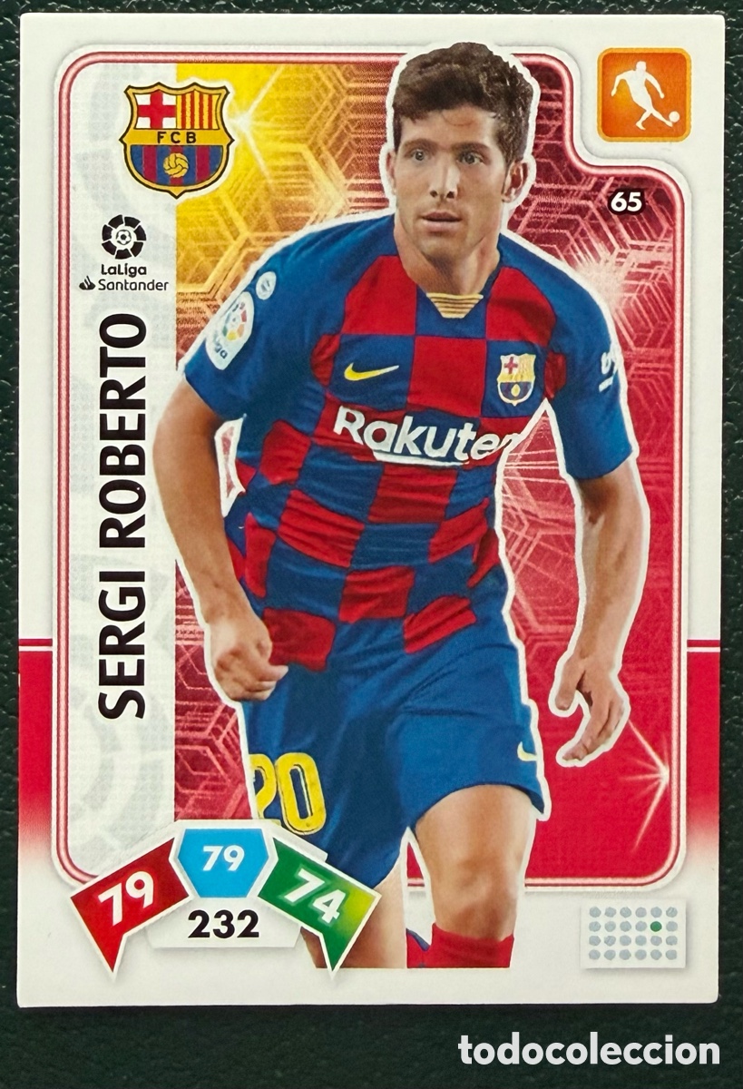 Cromos de f&uacute;tbol: 65 SERGI ROBERTO FC BARCELONA FICHAS ALBUM ADRENALYN XL 2019 2020 19 20