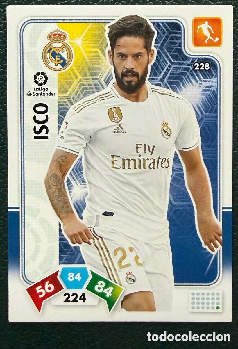 Cromos de F&uacute;tbol: 228 ISCO REAL MADRID FICHAS ALBUM ADRENALYN XL 2019 2020 19 20