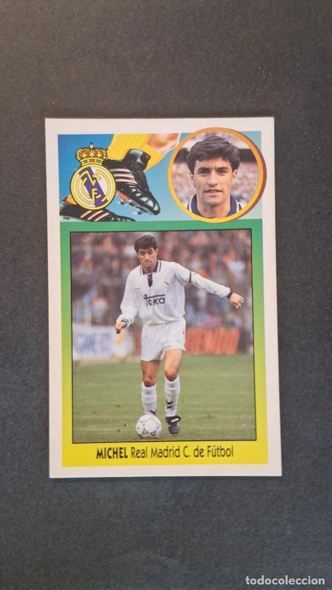 Fu&szlig;ball-Sticker: LRM MICHEL REAL MADRID LIGA ESTE 1993 1994 93 94 CARTON NUNCA PEGADO SIN PEGAR