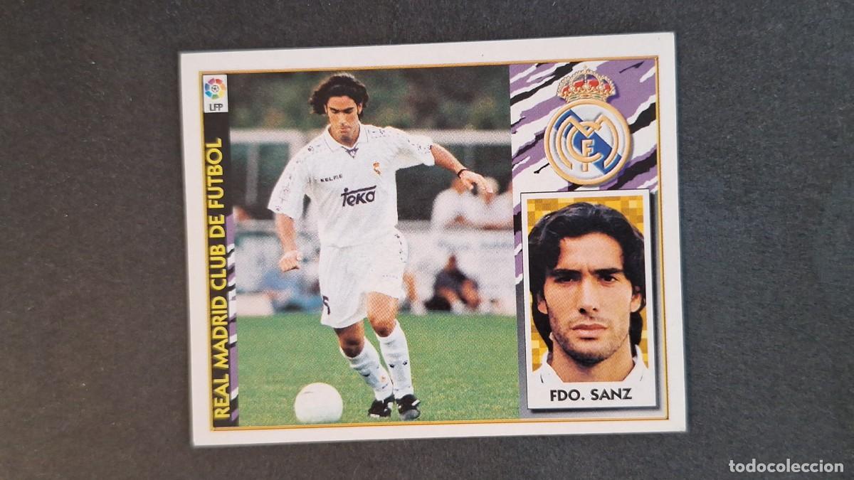 Figurine di Calcio: FERNANDO SANZ REAL MADRID LIGA ESTE 1997 1998 97 98 NUNCA PEGADO SIN PEGAR