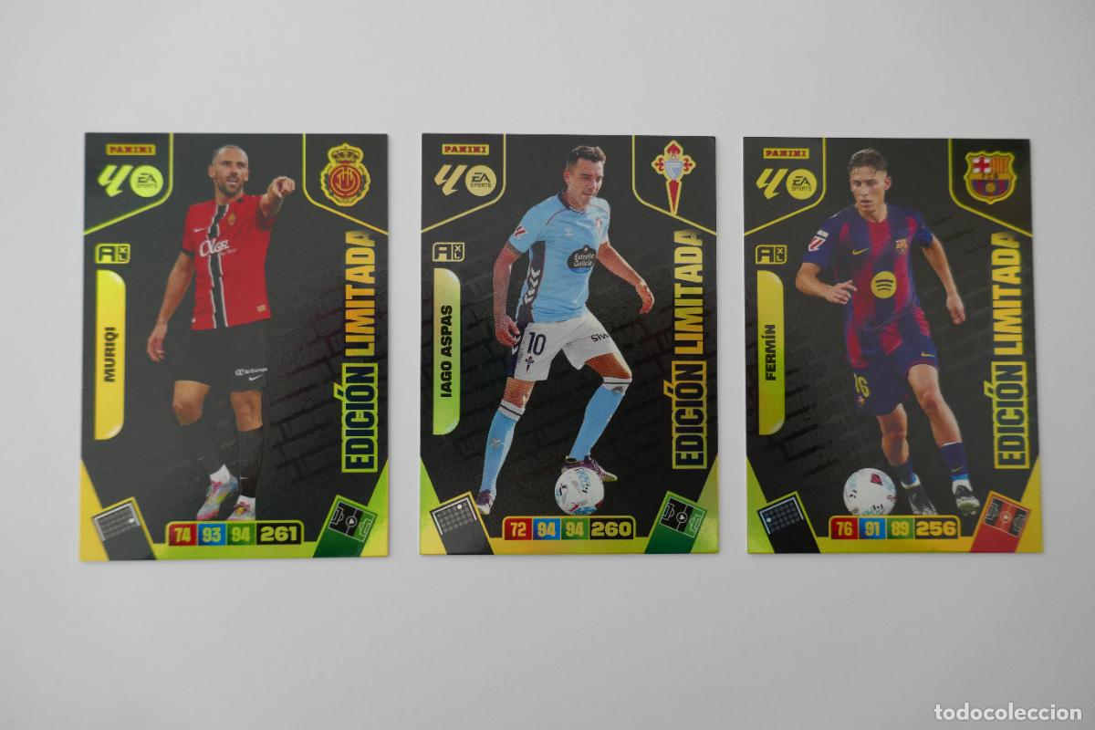 Cromos de Futebol: IAGO ASPAS / MURIQUI / FERM&Iacute;N - EDICION LIMITADA RC CELTA, MALLORCA PANINI ADRENALYN 25 26 2025 2026