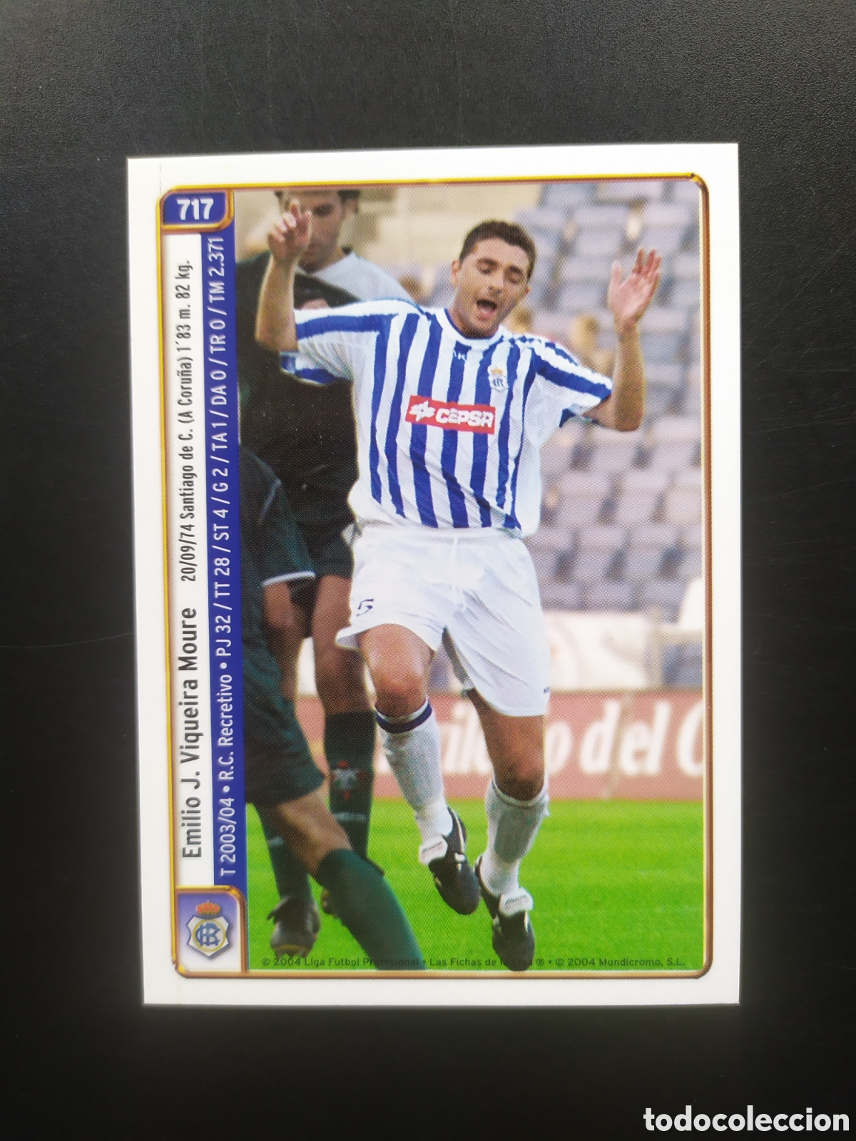 Cromos de f&uacute;tbol: Mundicromo fichas Liga 2004 2005 04 05 Manu Del Moral Viqueira n&deg; 717 Recreativo Huelva