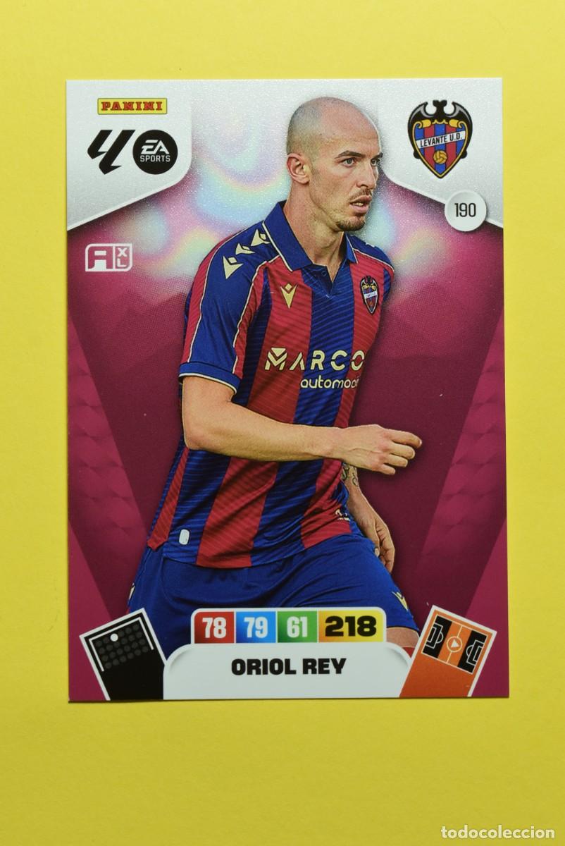 Figurine di Calcio: Cromo Adrenalyn XL. 2025 2026. 25 26. Oriol Rey. Levante. N &ordm; 190. C&oacute;digo sin activar. Panini
