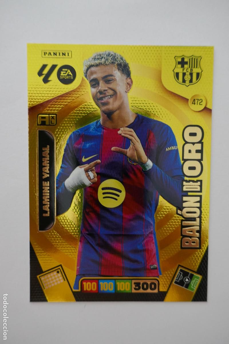Cromos de F&uacute;tbol: 472 Lamine Yamal Bal&oacute;n de oro Barcelona Adrenalyn 2025/26 25/26