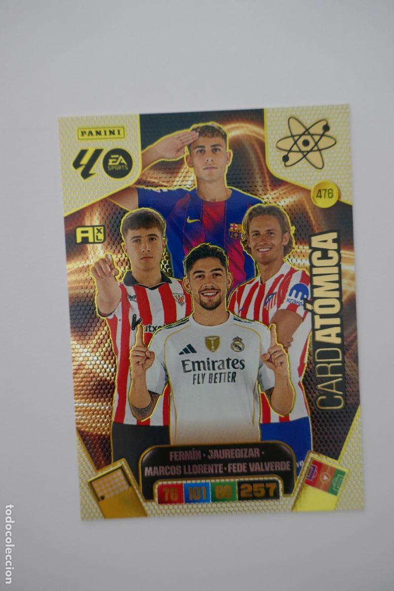 Cromos de Futebol: 476 Card At&oacute;mica, Ferm&iacute;n Jauregizar Llorente Valverde, Panini Adrenalyn XL La Liga 2025 2026 25 26