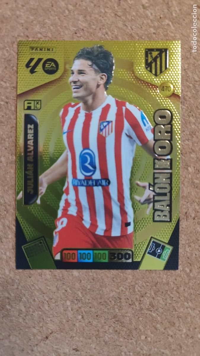 Cartes &agrave; collectionner de Football: ADRENALYN XL LA LIGA 2025/26 CARD BALON DE ORO JULIAN ALVAREZ AT MADRID # 470 PANINI