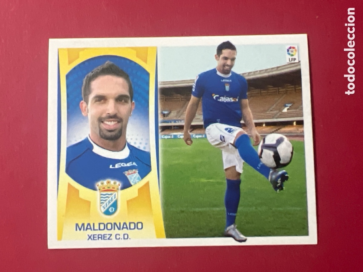 Football Stickers: C455. &Uacute;LTIMO FICHAJE 50 MALDONADO XEREZ CROMO LIGA FUTBOL PANINI EDICIONES ESTE 2009-2010 09-10
