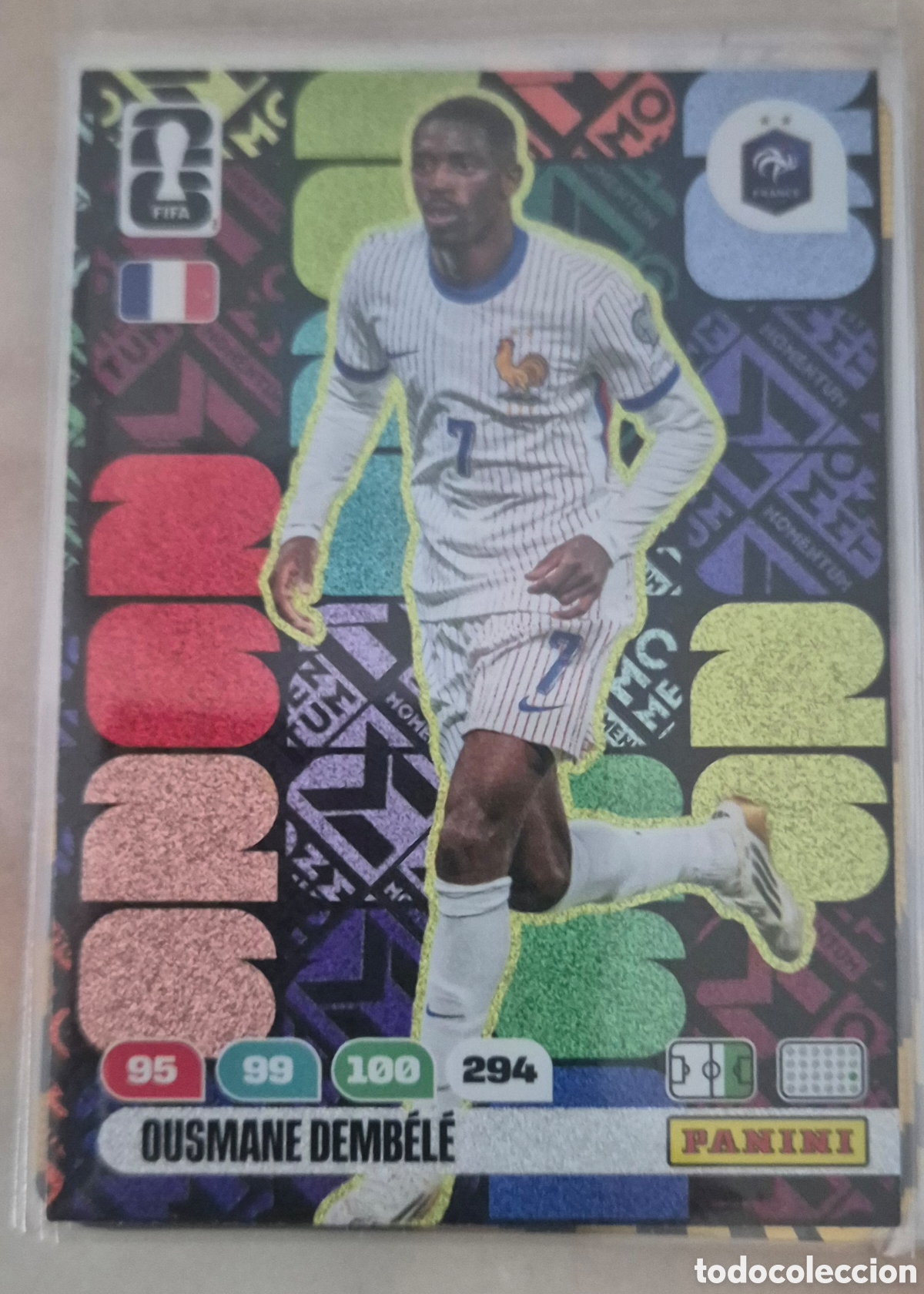 Cromos de F&uacute;tbol: Dembele Francia momentum adrenalyn fifa world cup 2026