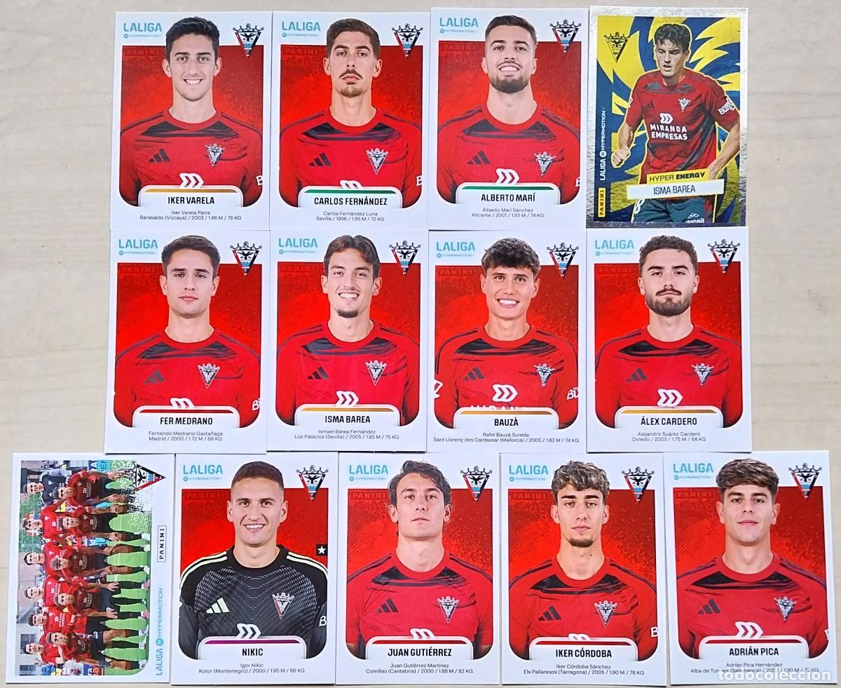 Cromos de f&uacute;tbol: LOTE 13 CROMOS CD MIRANDES CROMOS ALBUM LA LIGA HYPERMOTION 2025 2026 25 26 PANINI