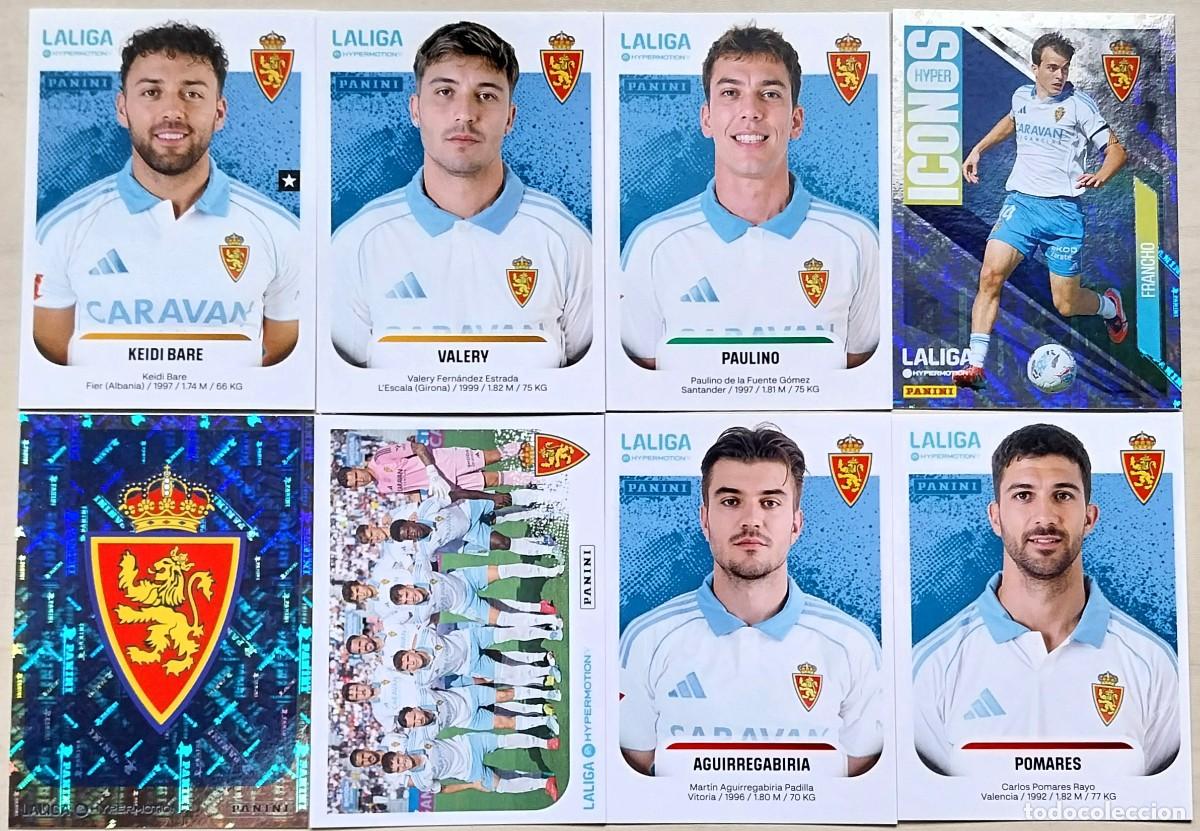 Cromos de F&uacute;tbol: LOTE 8 CROMOS REAL ZARAGOZA CROMOS ALBUM LA LIGA HYPERMOTION 2025 2026 25 26 PANINI